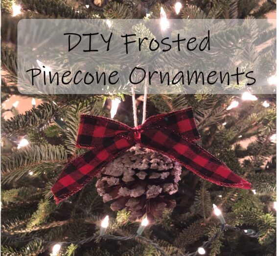 Frosted Pinecone Ornaments